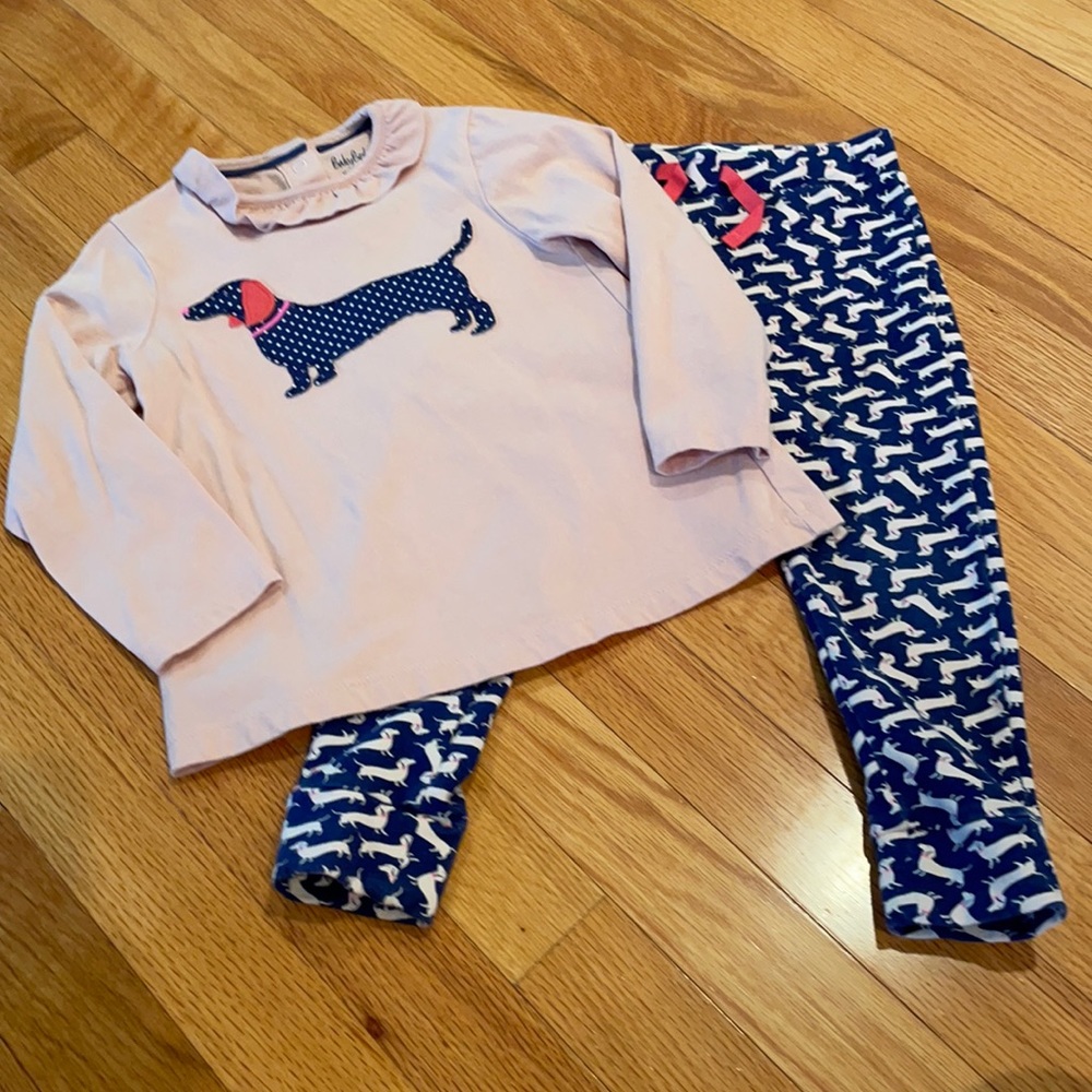 Mini Boden Dachshund Girls Set